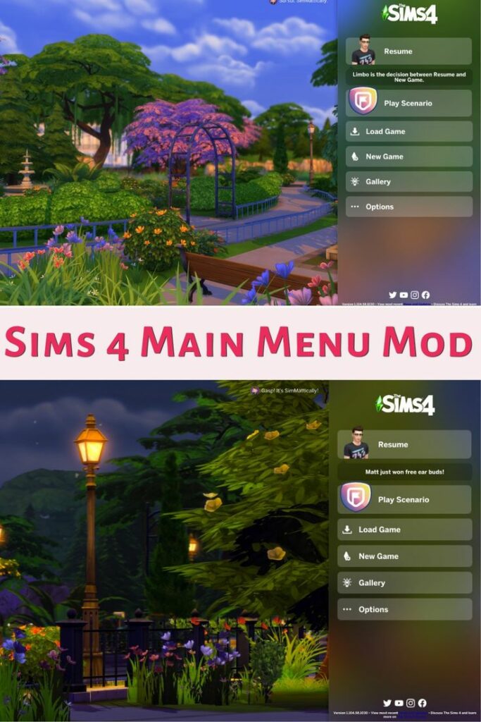sims 4 main menu mod