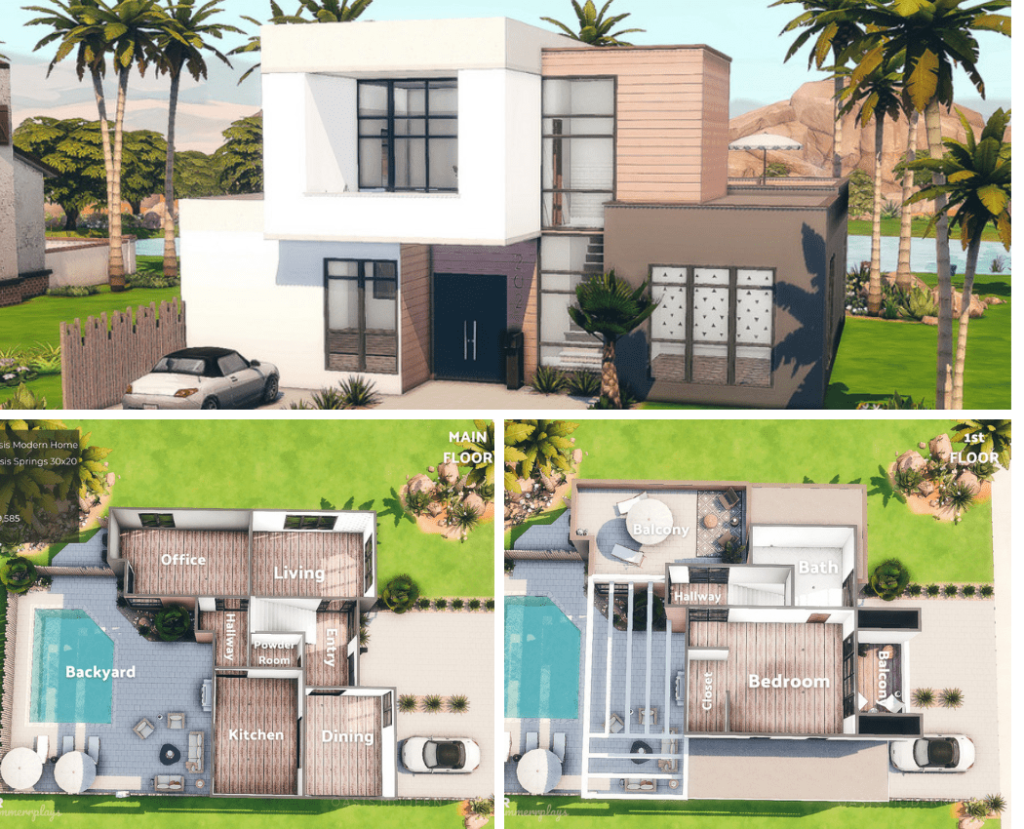 Ngôi nhà hiện đại Sims 4