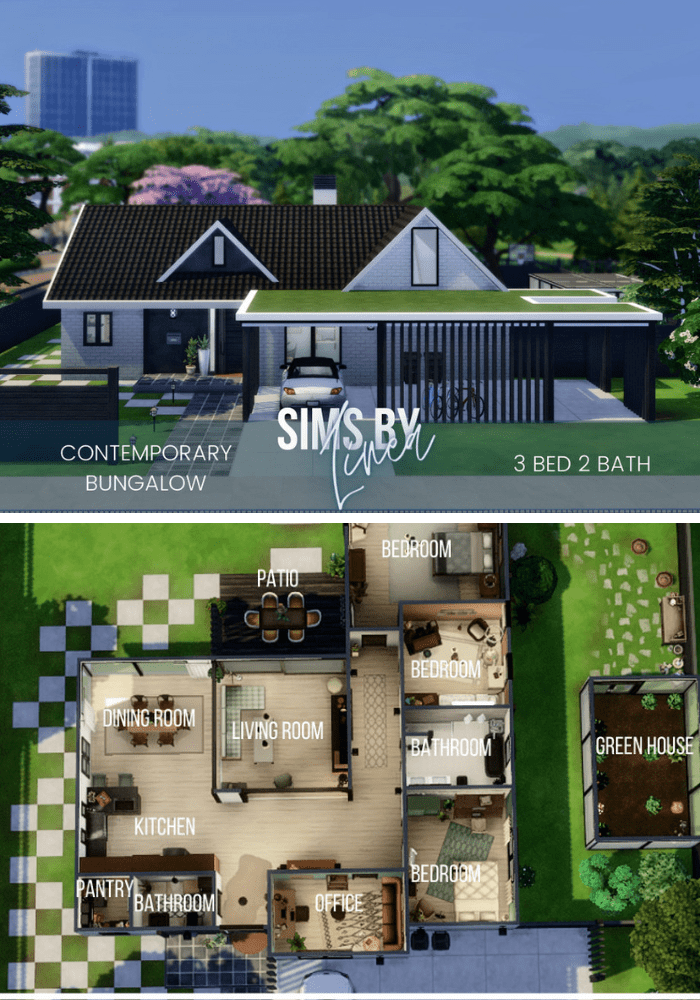 sims 4 contemporary house