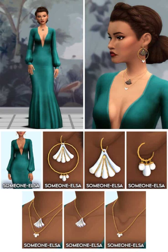 sims 4 gown and jewelry cc