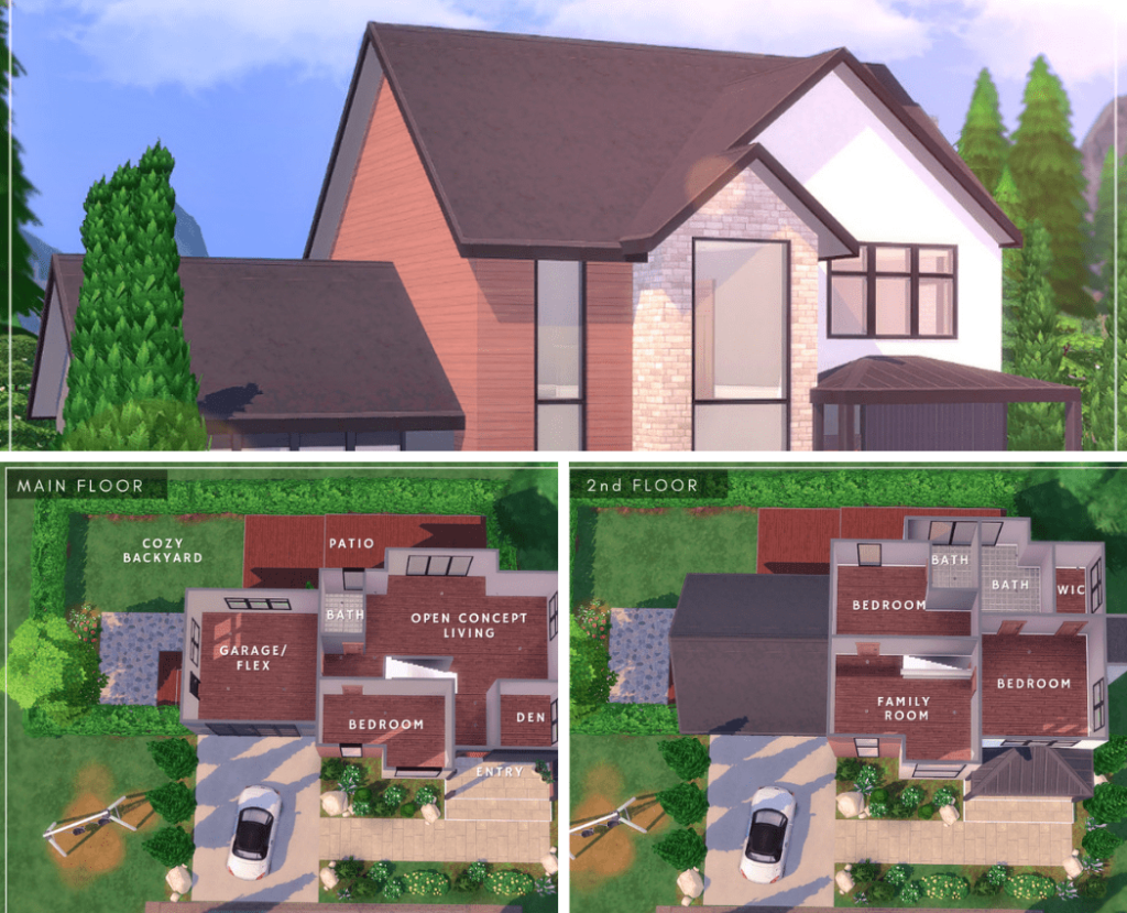 Sims 4 Ház ötletek tervrajzok