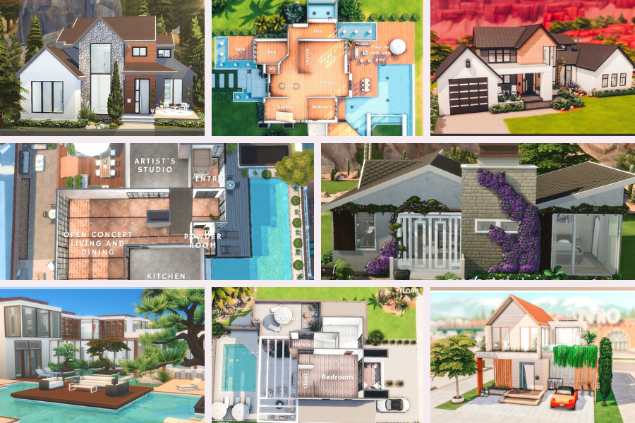 45+ Easy Sims 4 House Layouts to Try This Year (Sims 4 Floor Plans)