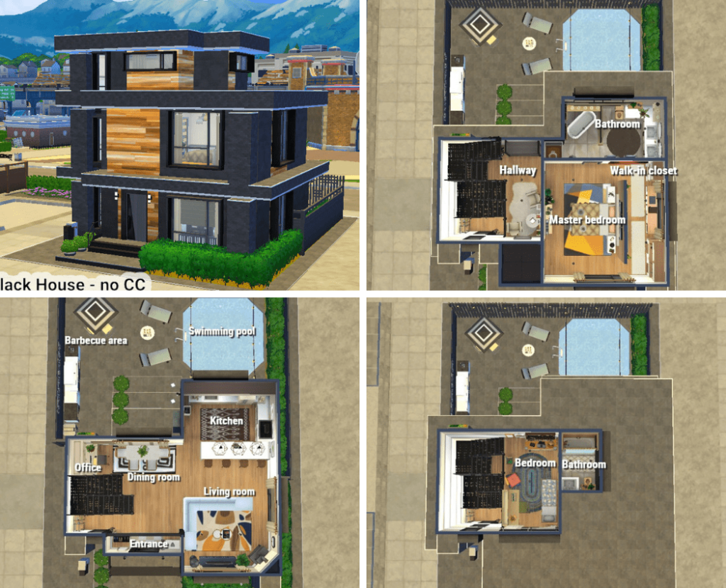 Sims 4 nhà kế hoạch với lưới điện