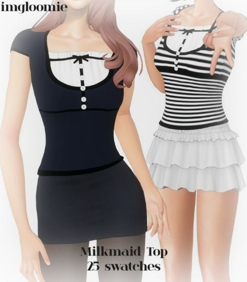 sims 4 milkmaid top