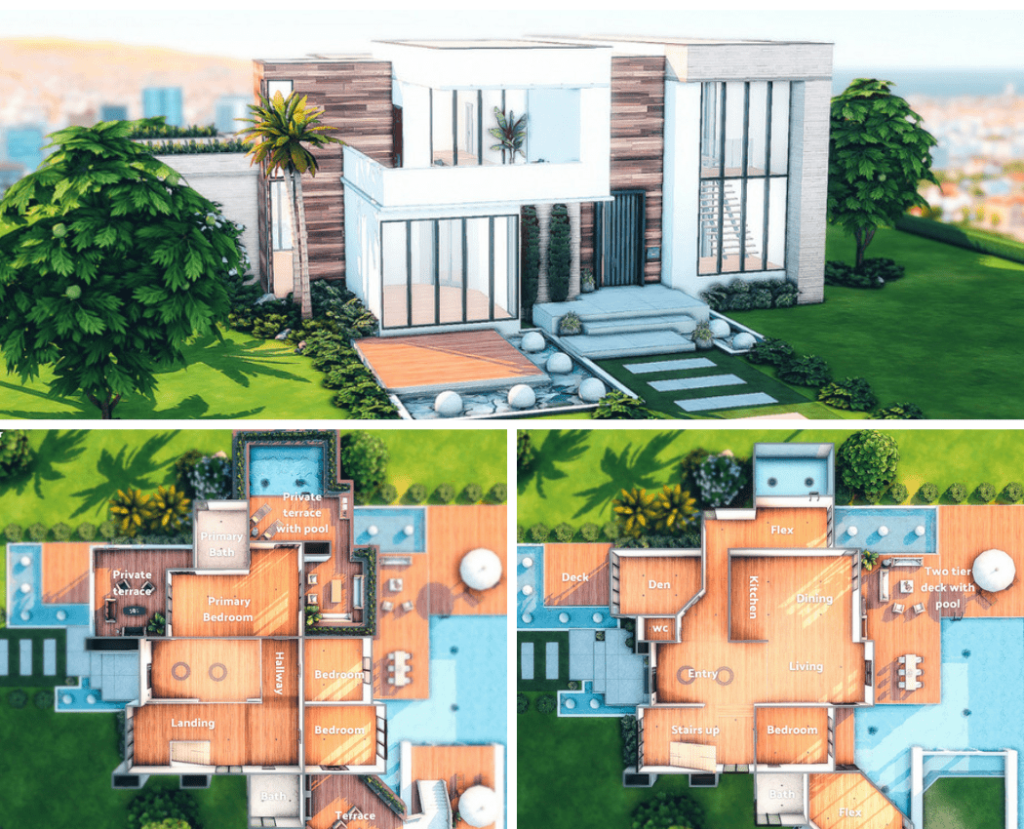 sims 4 modern mansion