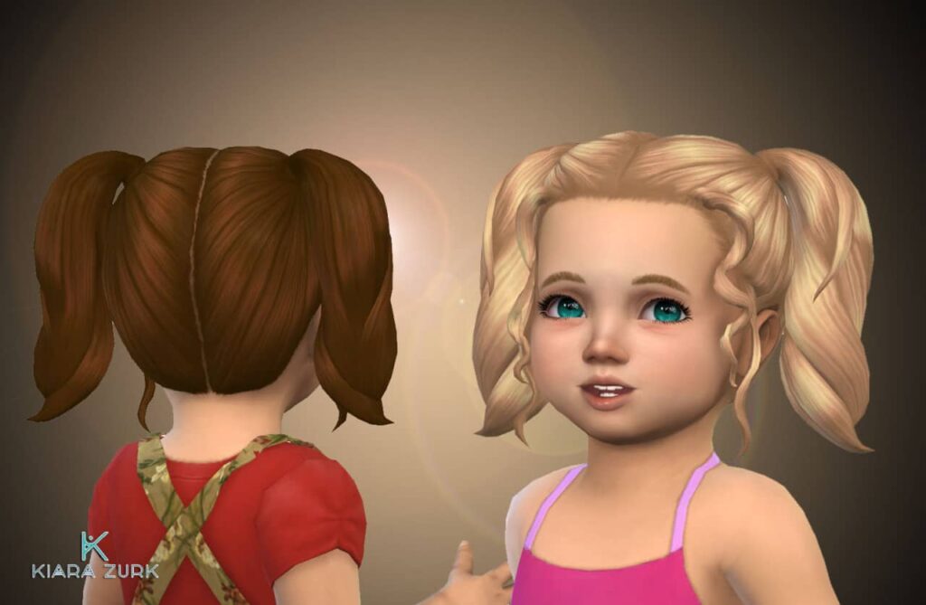 sims 4 toddler hair pigtails