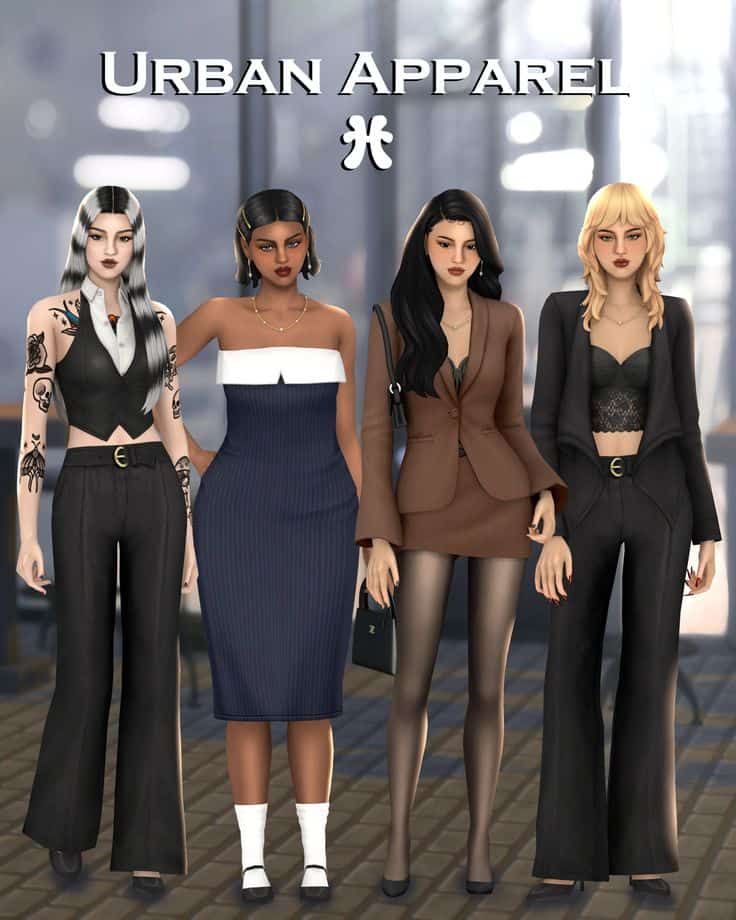 Urban Apparel Sims 4 CC Pack