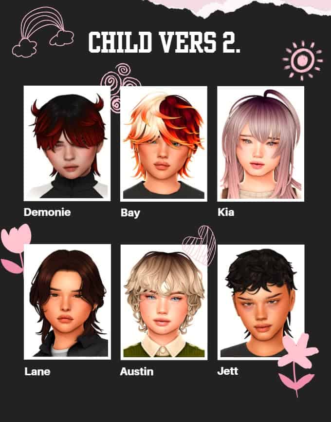 best sims 4 child hair cc pack