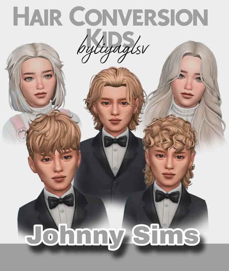 best sims 4 kids hair conversions