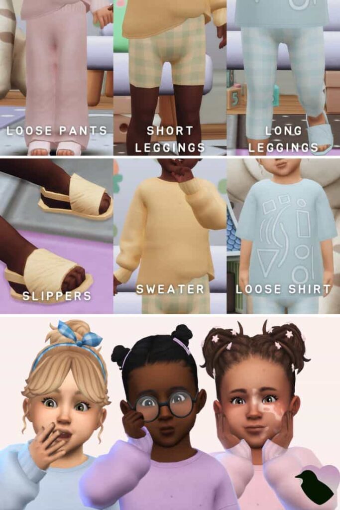 lazy sunday sims 4 toddler cc pack