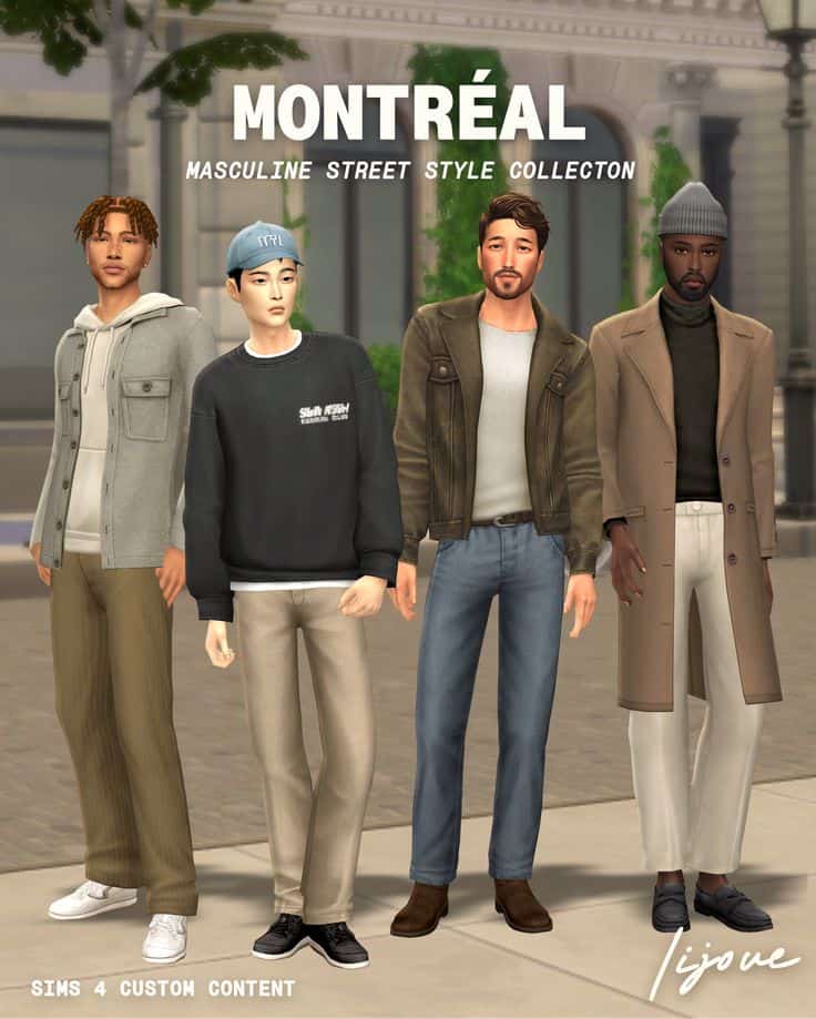 male clothes cc pack maxis match