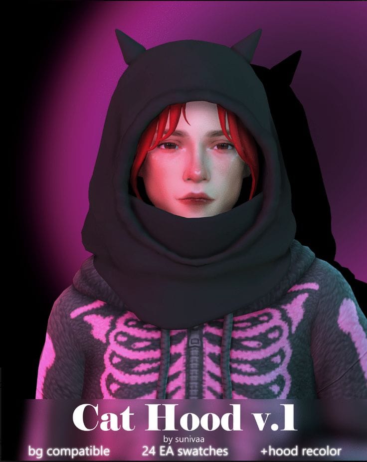 sims 4 cat hoodies cc