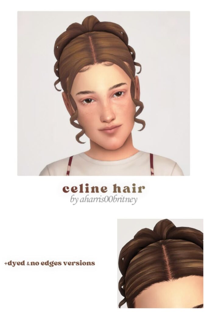 sims 4 child curly bun cc