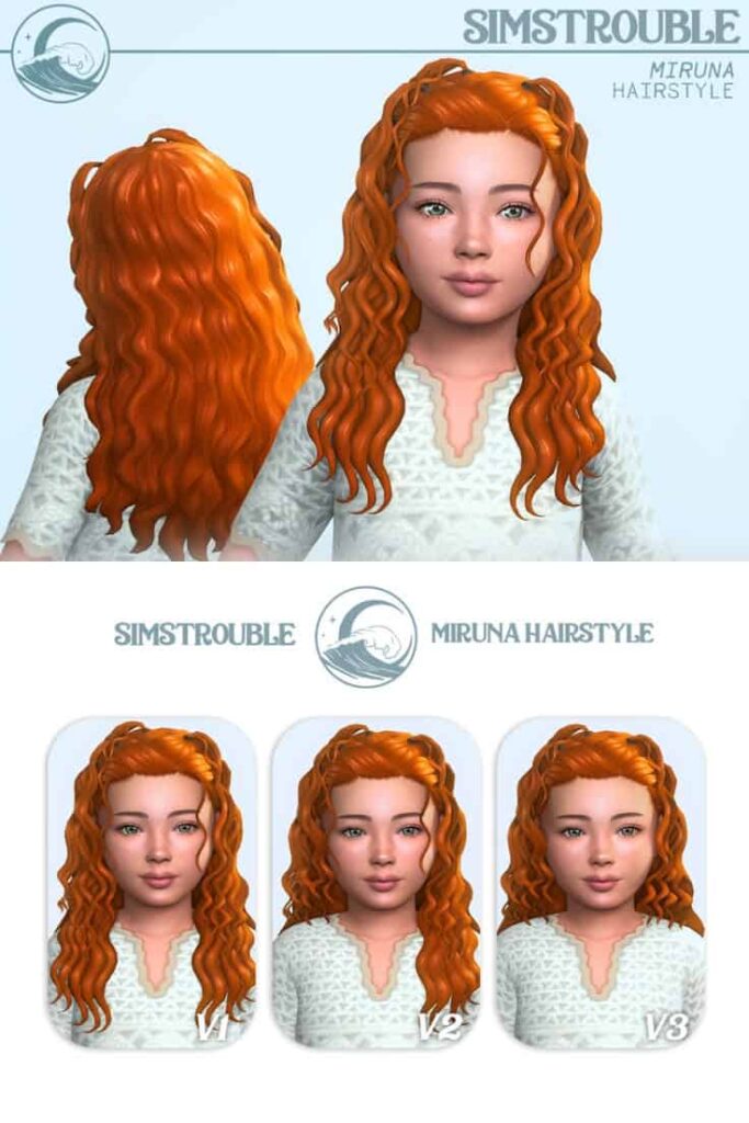 sims 4 child curly hair cc