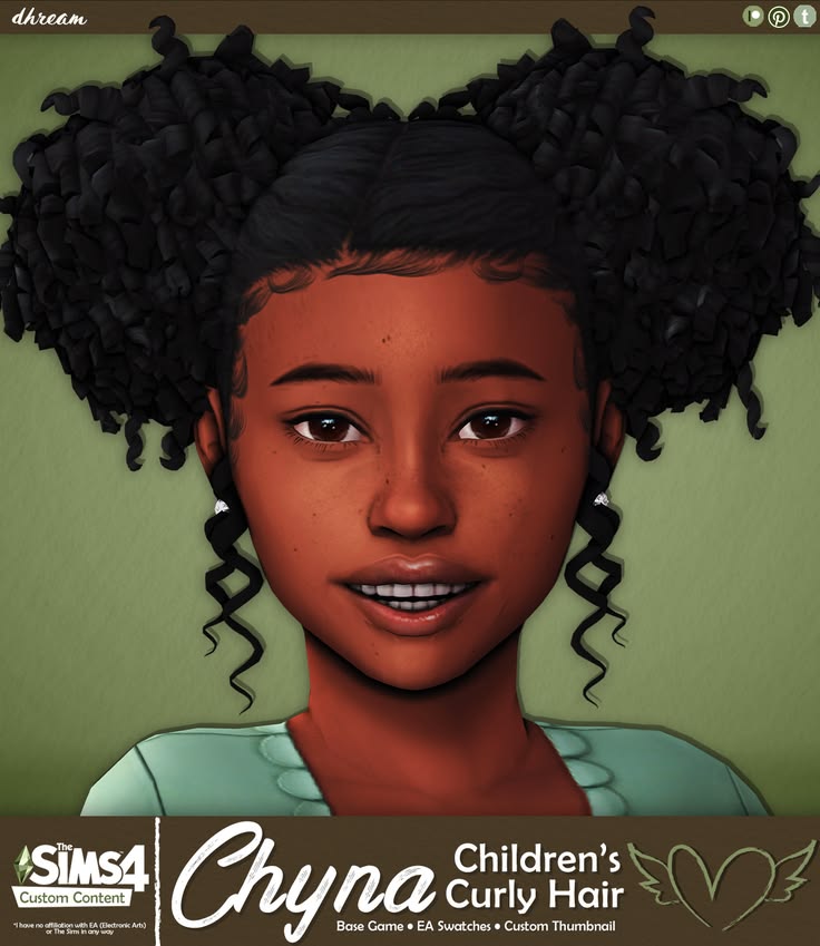 sims 4 child curly puff cc