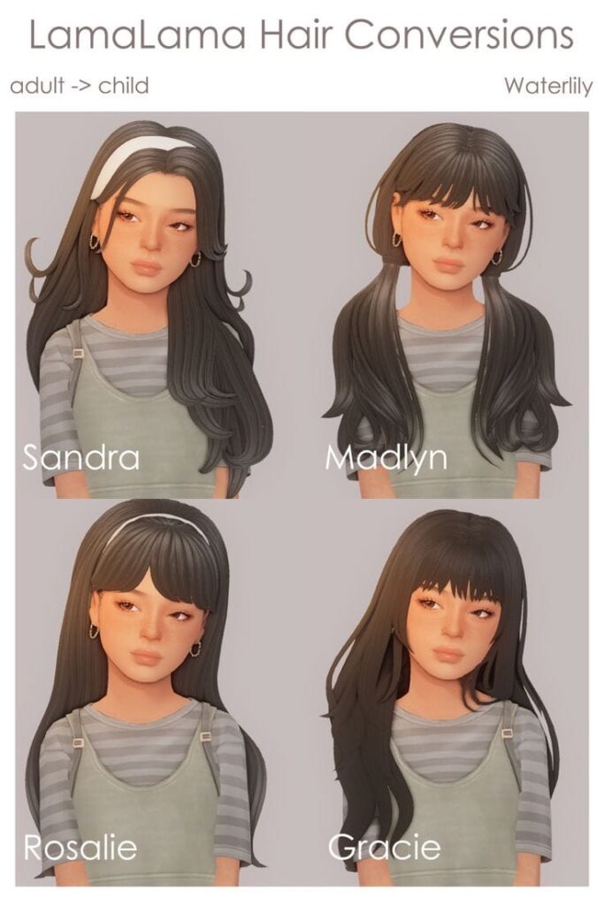 sims 4 girls hair conversions