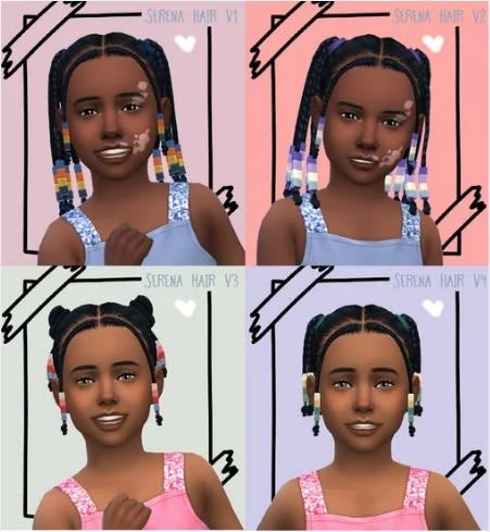 sims 4 kids cc hair set