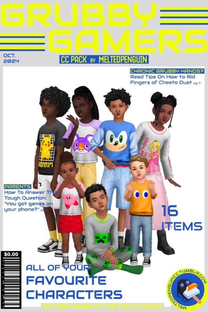 sims 4 kids cc set