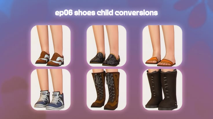 sims 4 kids cc shoes conversions