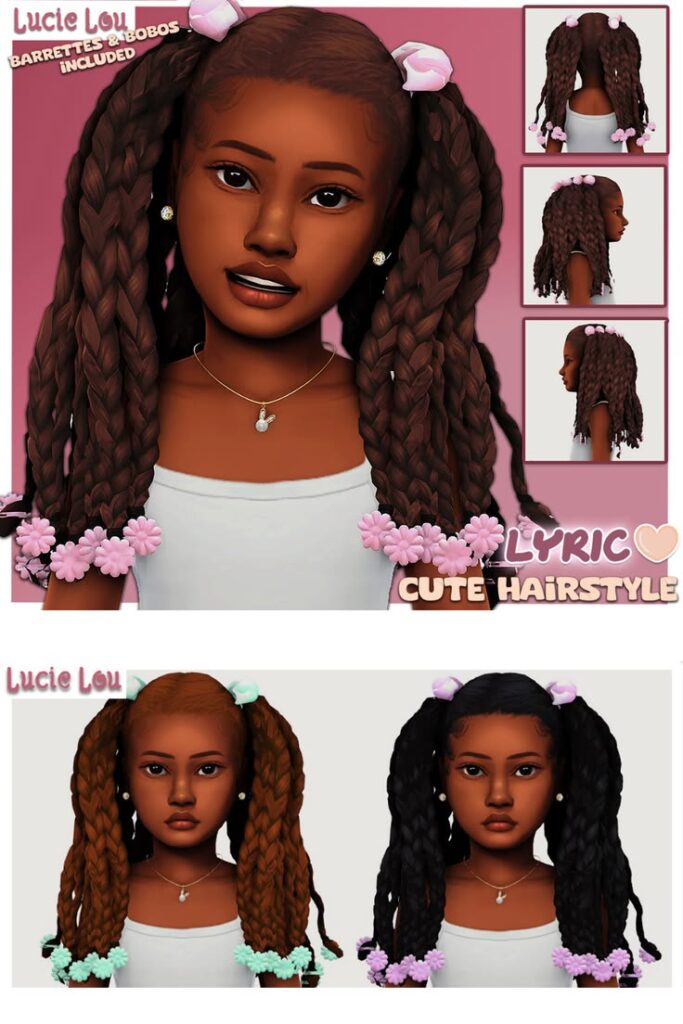 sims 4 kids pigtails cc