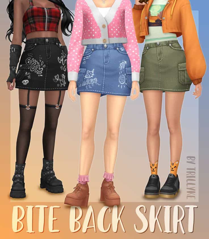 sims 4 skirts custom content