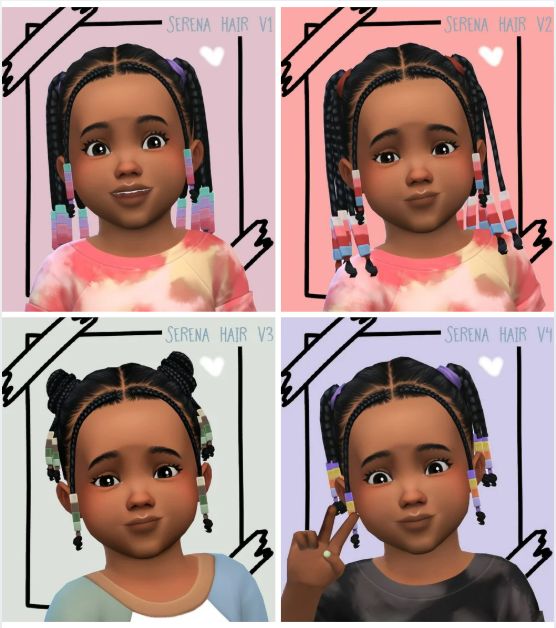 sims 4 toddler braided hair