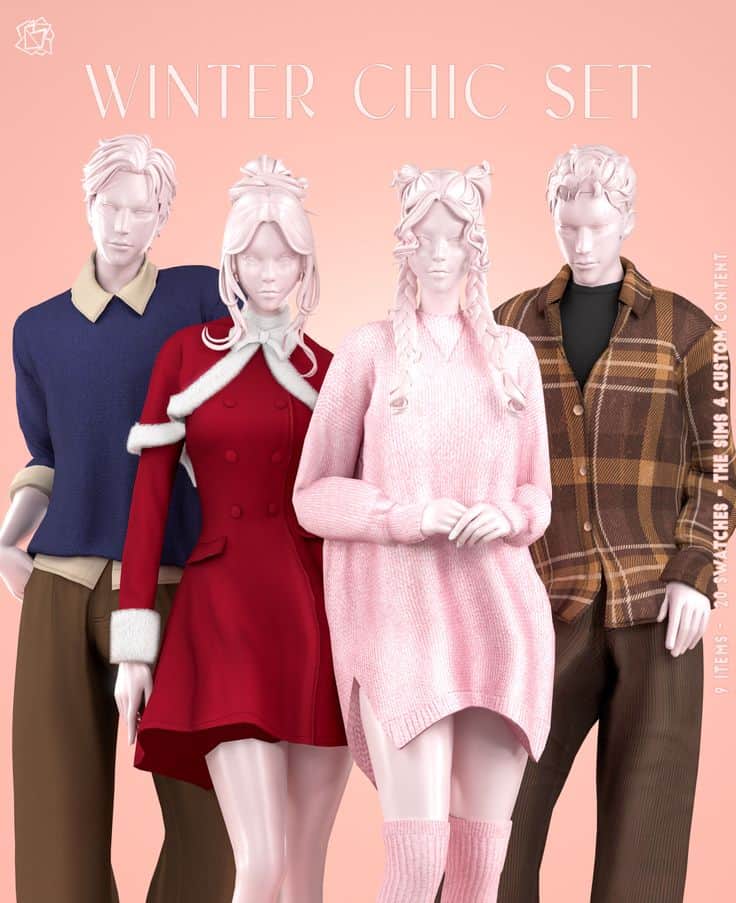 sims 4 winter cc clothes set