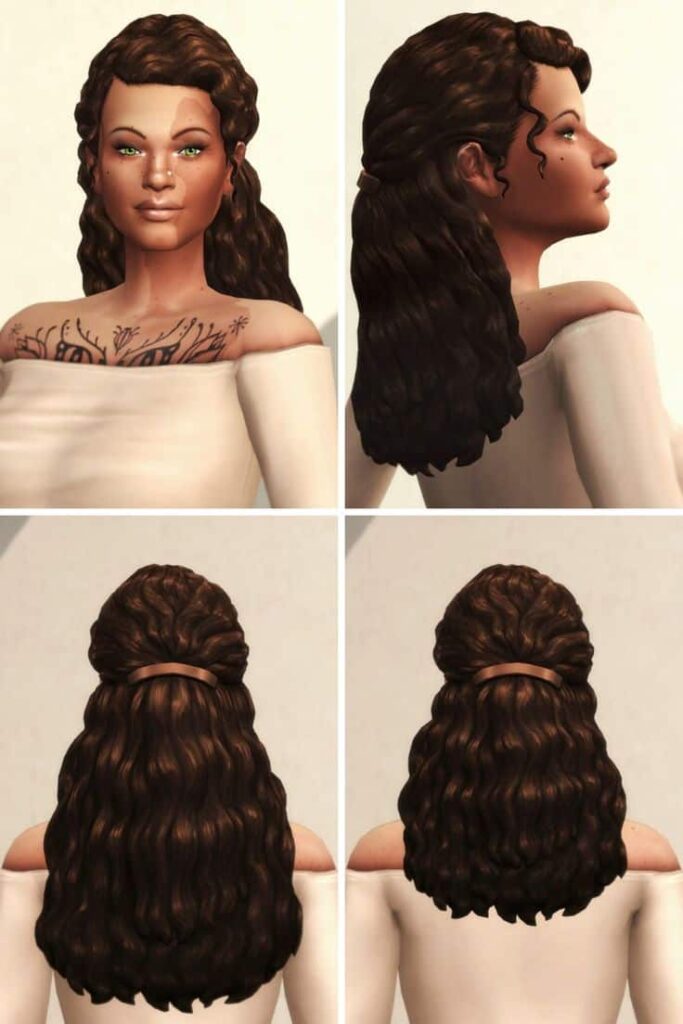 sims 4 curly hair cc set