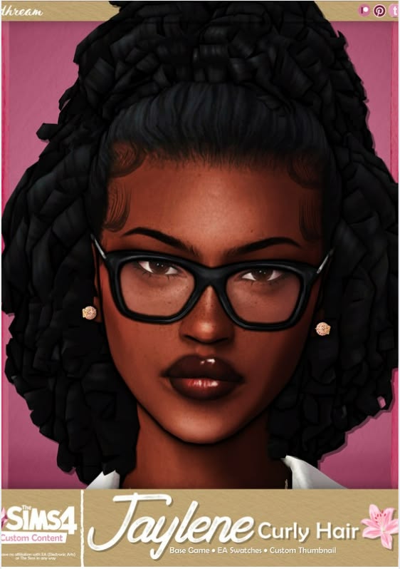 sims 4 curly ponytail cc