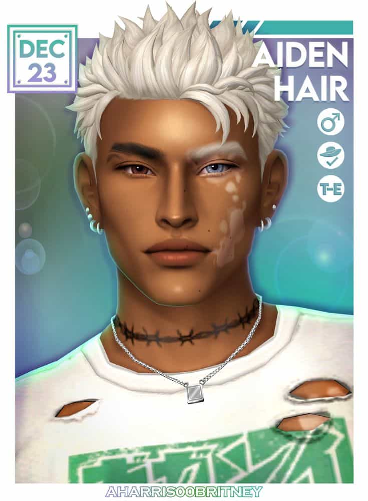 sims 4 male spiky hair cc