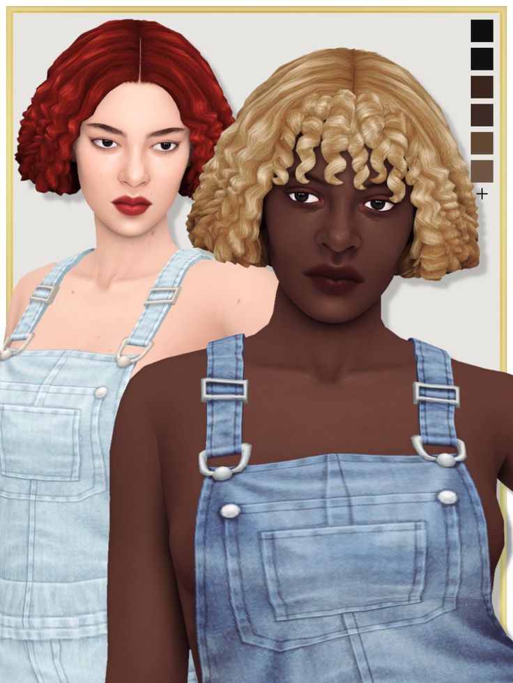 sims 4 short curly hair cc
