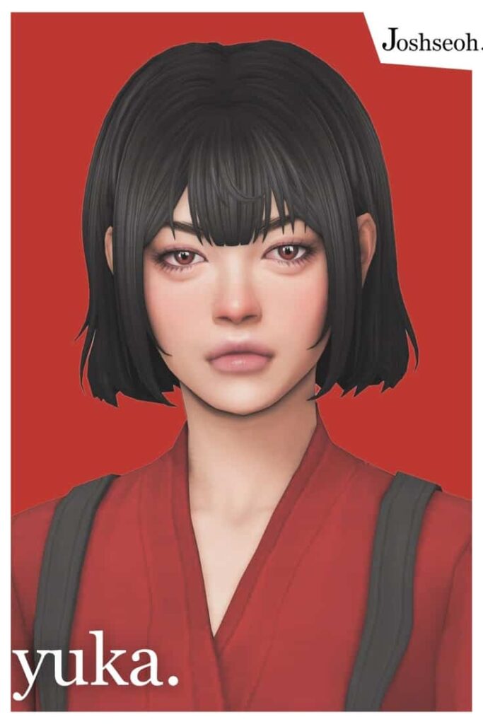 best bob hair cc with bangs
