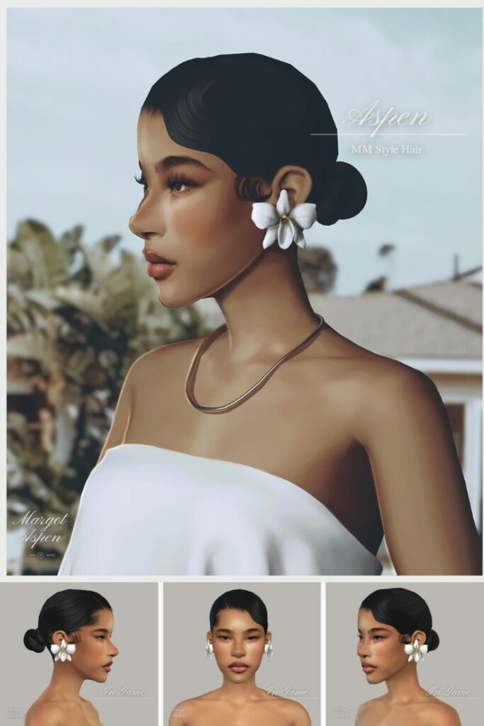 best sims 4 bun hair cc