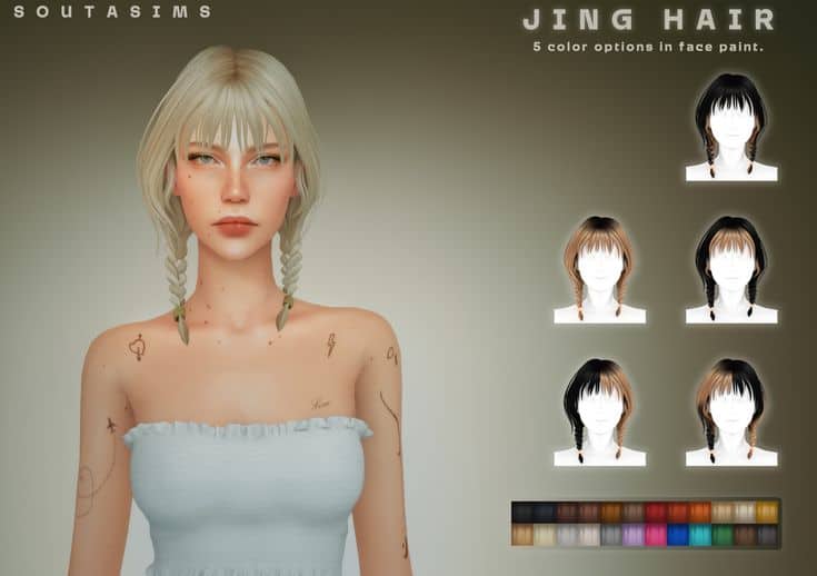 jng braids with bangs