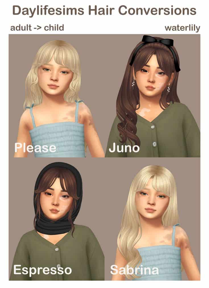 latest sims 4 child hair