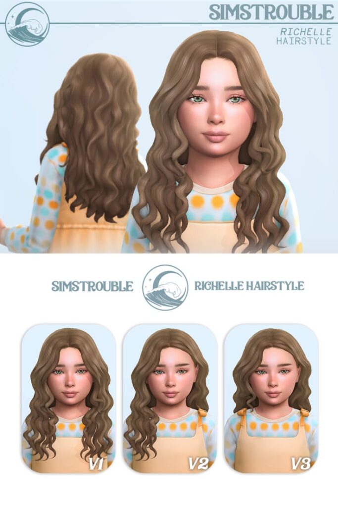 maxis match child hair cc