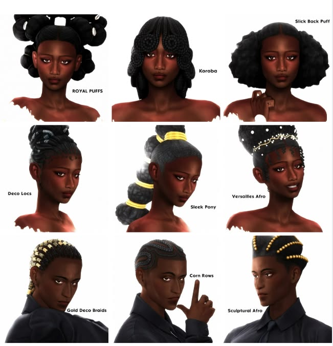 sims 4 afro hair cc pack