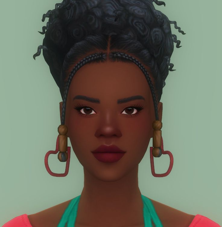 sims 4 black puff hair cc