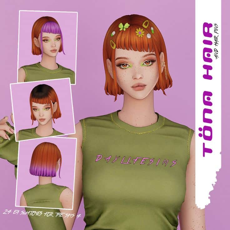 sims 4 bob hair with pins