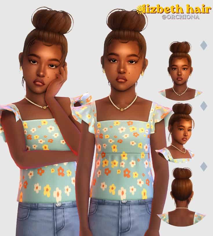 sims 4 child bun hair cc