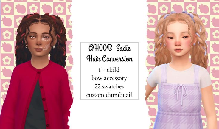 sims 4 child girl hair