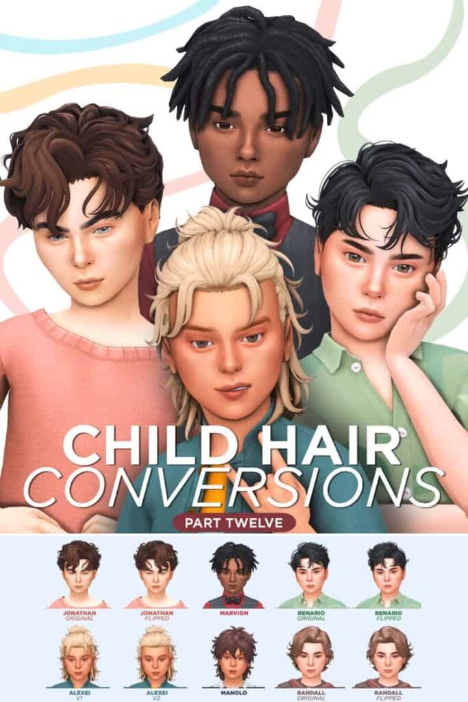 sims 4 child hair cc pack