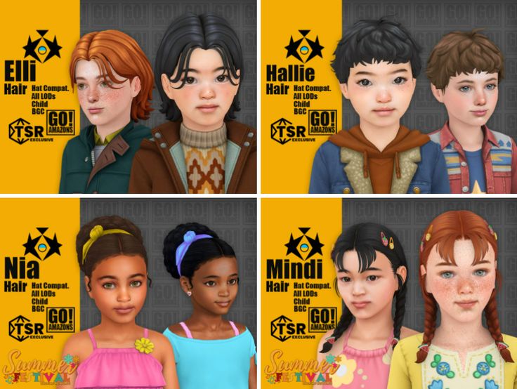 sims 4 child hair cc pack