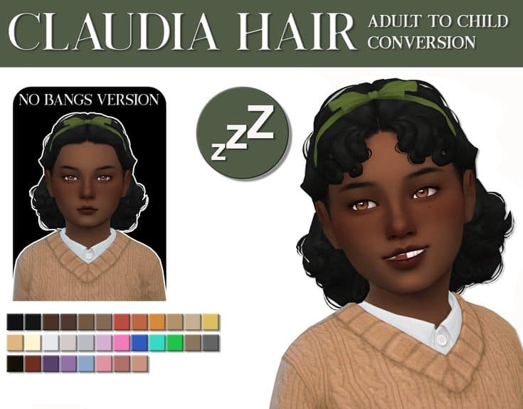 sims 4 claudia hair cc