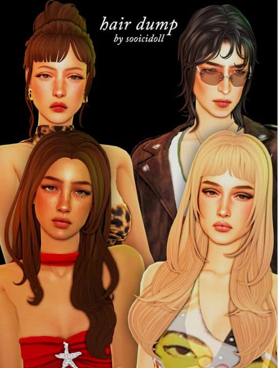 sims 4 female hair cc collection