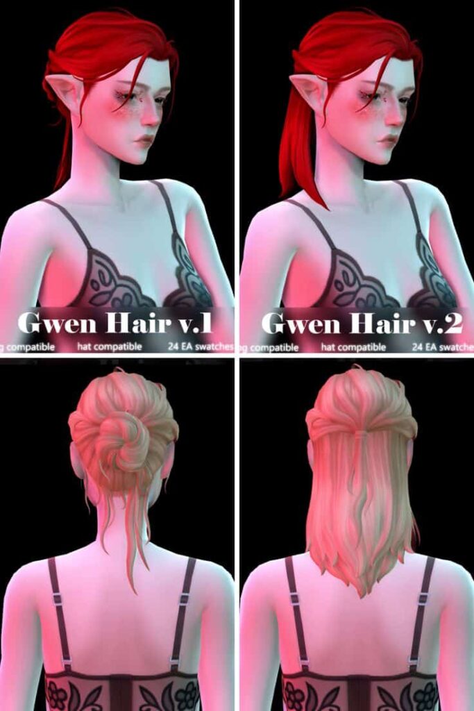 sims 4 hair cc set