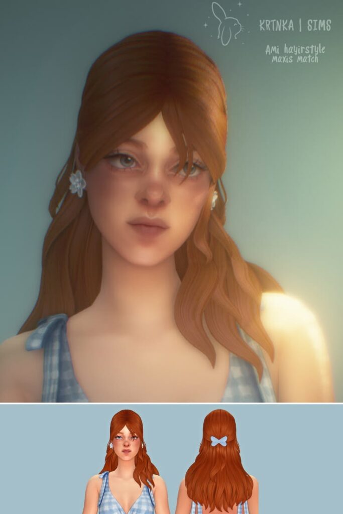 sims 4 half-up hair