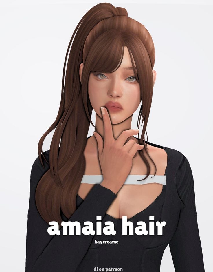 sims 4 high ponytail