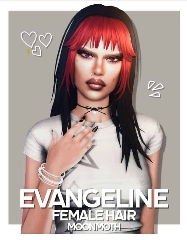 sims 4 layer hair with bangs