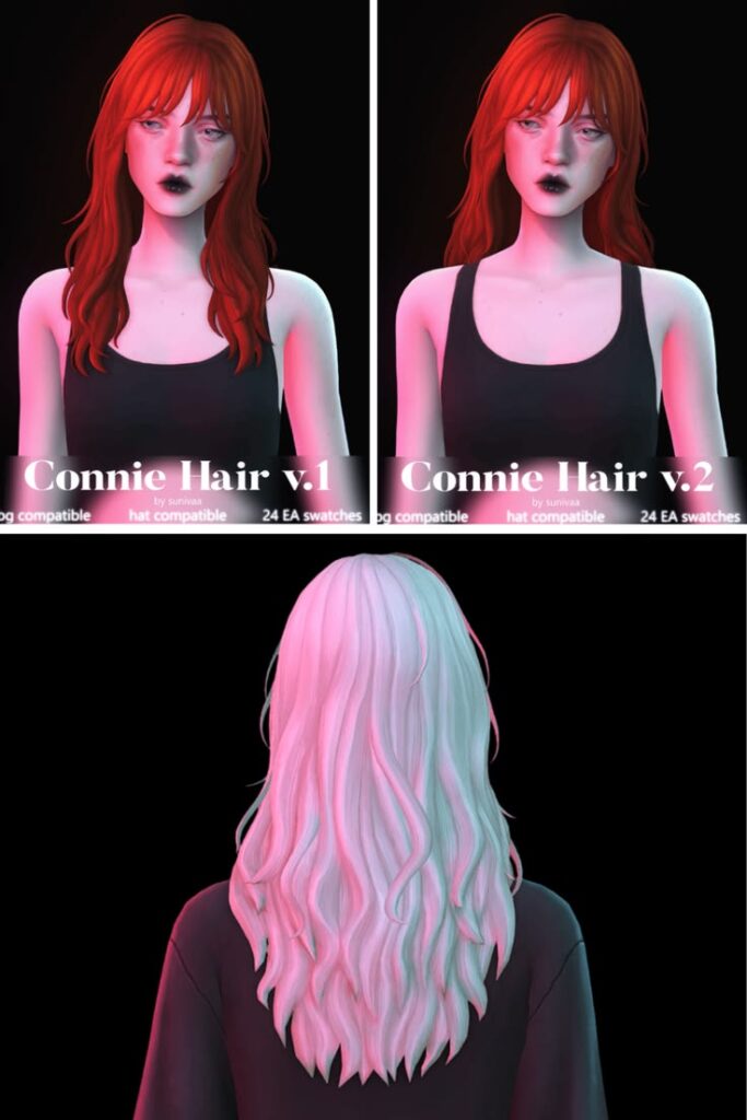 sims 4 long wavy hairstyle